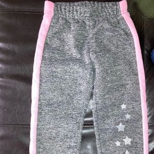 Girls Sweatpants, Pink Stars. Pants Size 4